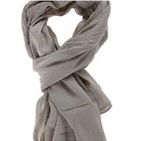 Tina L2037-TAUPE Foulard unisex Cotone e Seta Gave Lux
