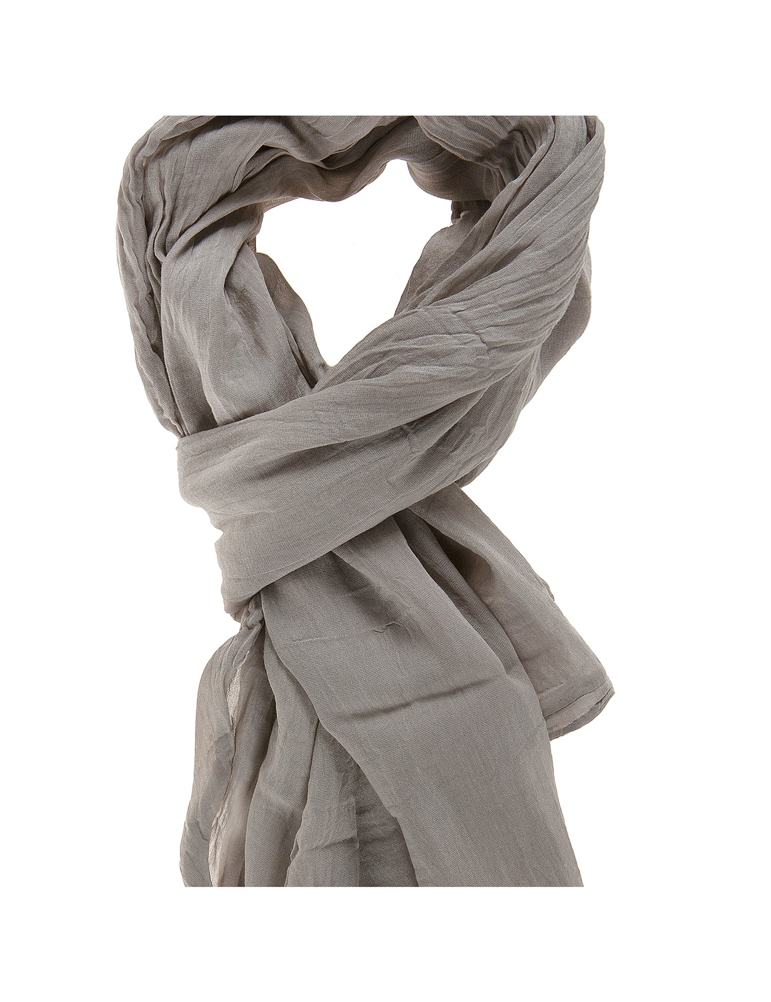 Tina L2037-TAUPE Foulard unisex Cotone e Seta Gave Lux