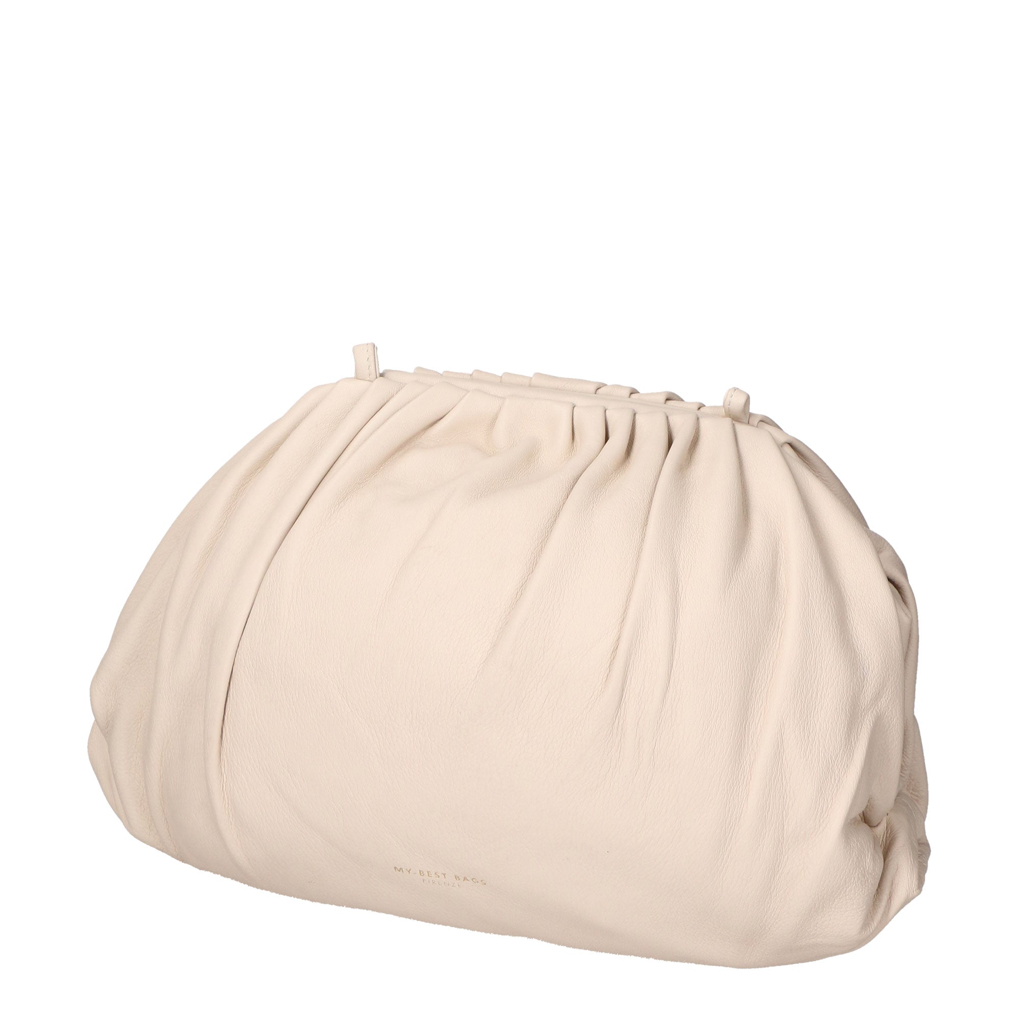 Borsa a tracolla da donna 100% pelle MYB-6017-FW-TAPIOCA 21 My Best Bag