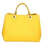 Azurite Borsa a mano da donna 100% pelle 06105-D64 GIALLO YELLOW Gave Lux