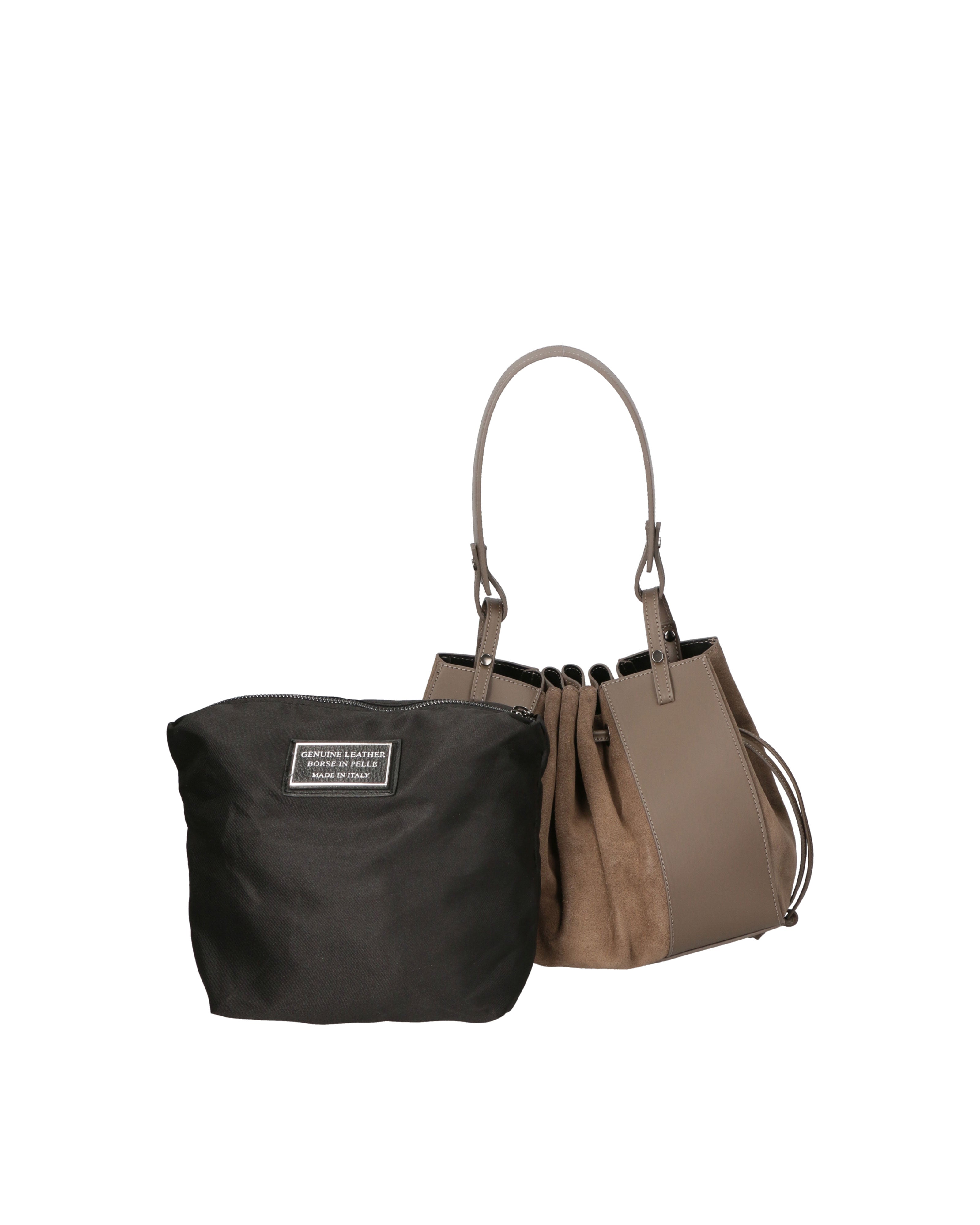 Edera Chic Borsa a mano da donna Vera Pelle 03695-L110 TAUPE Chiara Ferretti
