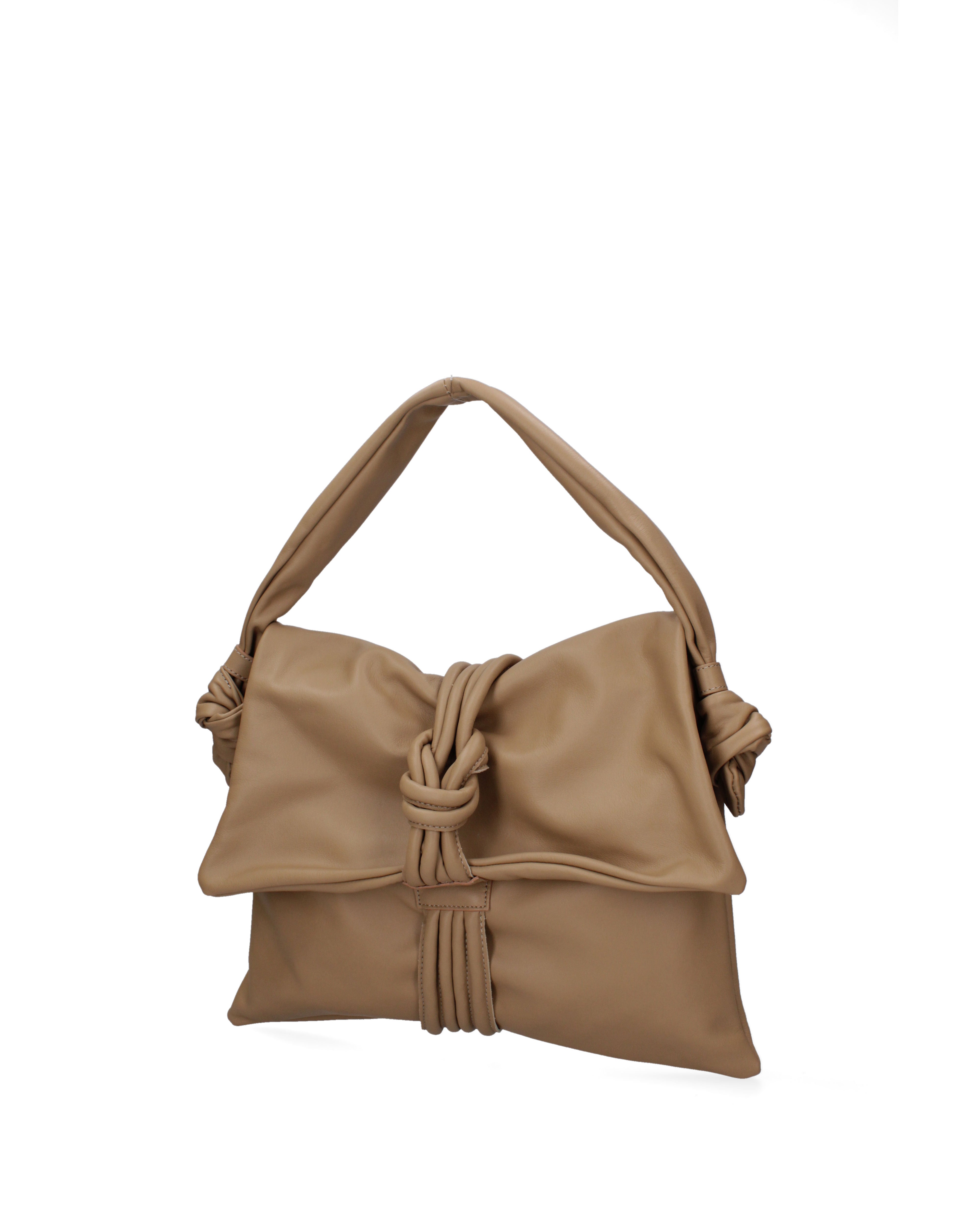 Borsa a spalla da donna Vera pelle 07172-S05 TAUPE CHIARO Viola Castellani