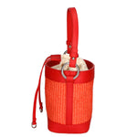 Borsa a secchiello da donna Misto pelle e tessuto MYB-05166-SS-534+S42 CORALLO My Best Bag