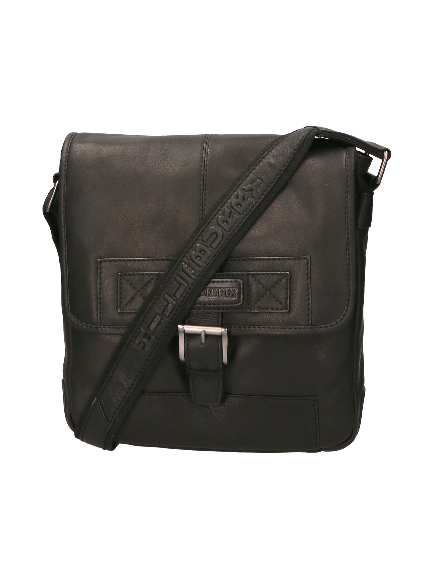 Borsa a tracolla uomo in vera pelle RFID HILB-2089WASH-NERO Hill Burry
