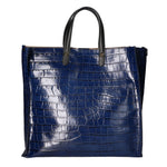 Borsa a mano da donna Pelle stampata cocco MYB-6028-FW-BLU My Best Bag