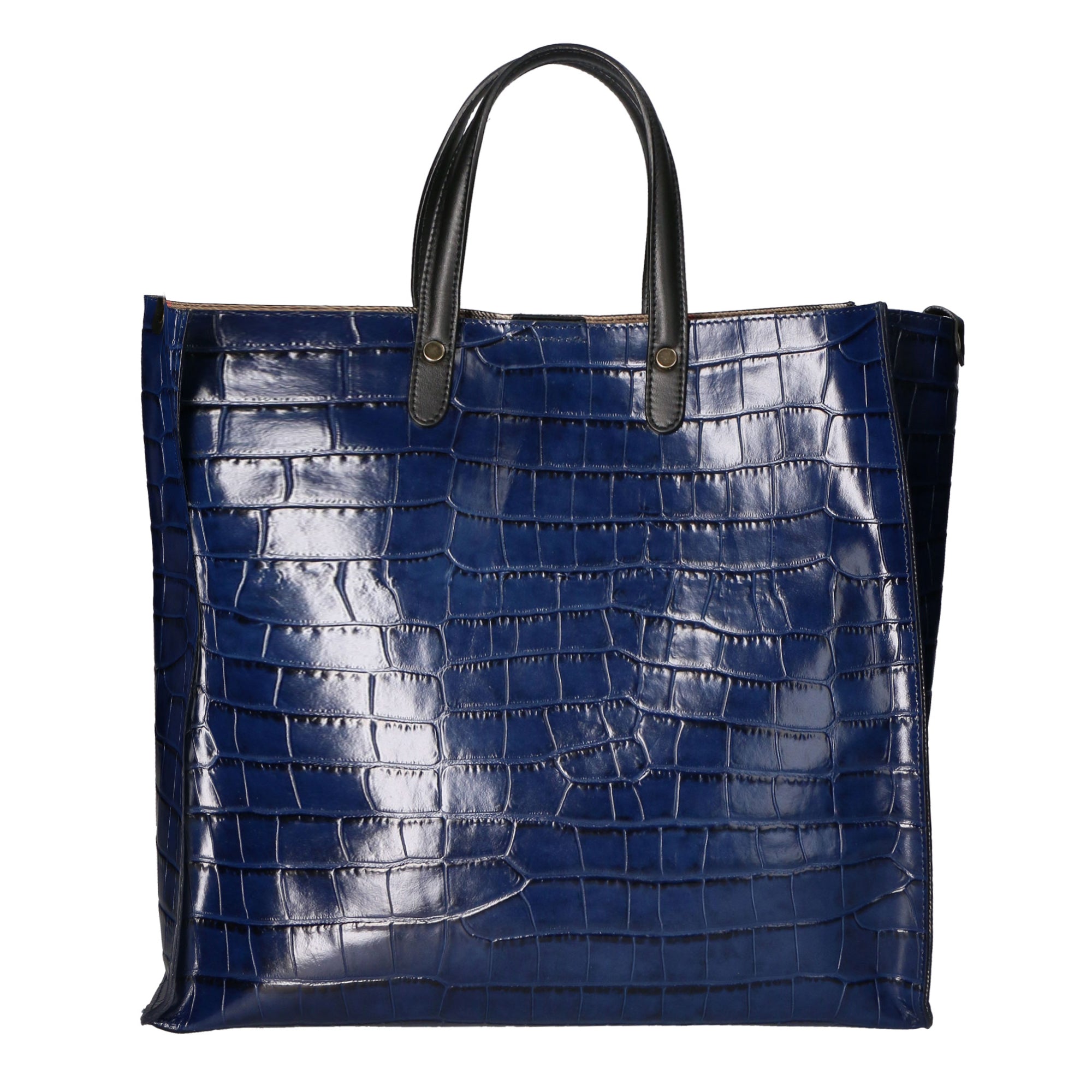 Borsa a mano da donna Pelle stampata cocco MYB-6028-FW-BLU My Best Bag