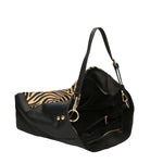 Asia Borsa a spalla da donna Vera pelle 05475-ZEBRA CUOIO NERO Gave Lux