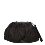 Borsa a tracolla da donna Paglia e pelle MYB-7011-SS-NERO 61+12 TABRU My Best Bag