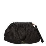 Borsa a tracolla da donna Paglia e pelle MYB-7011-SS-NERO 61+12 TABRU My Best Bag