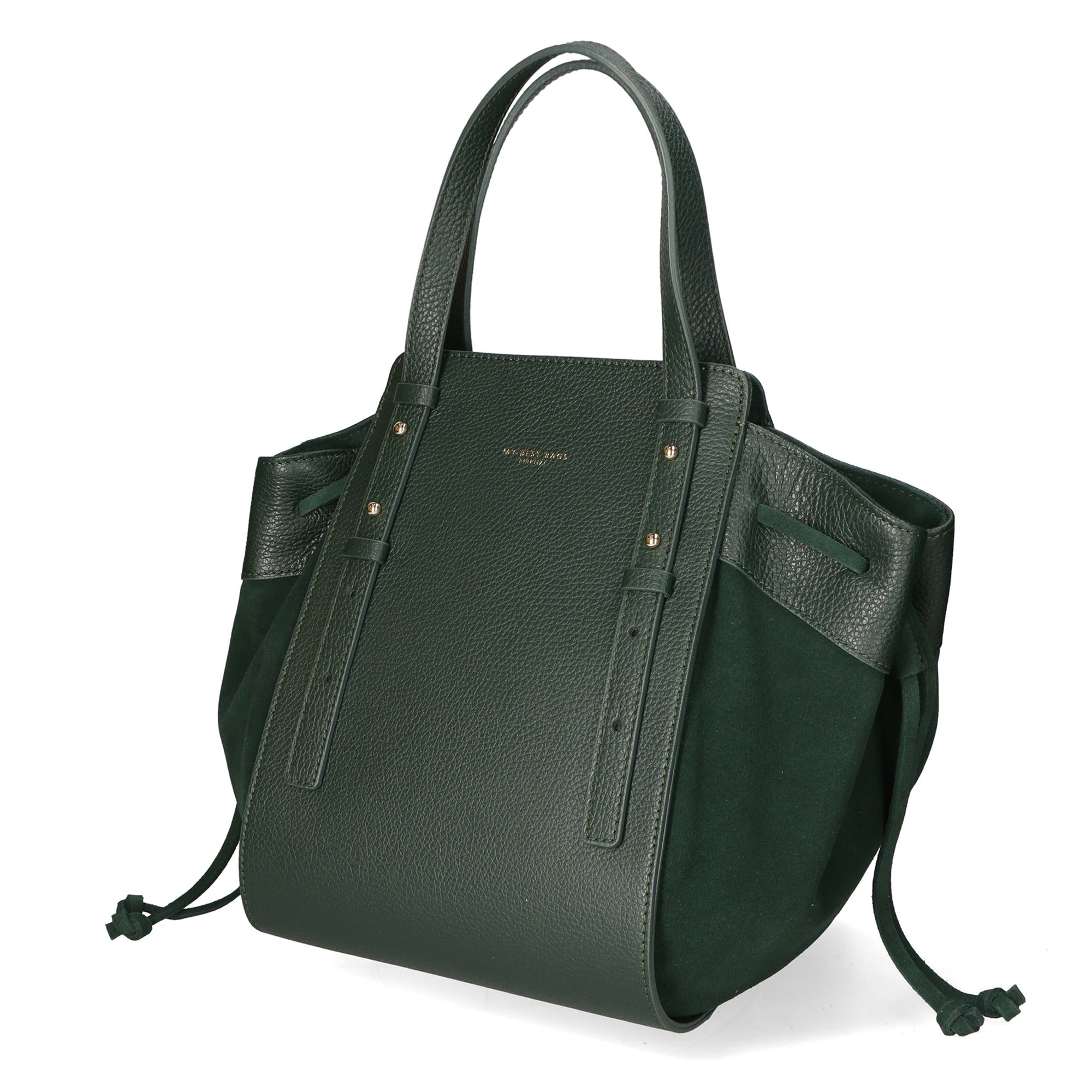 Borsa a mano da donna Vera pelle e suede MYB-8032-FW-06058 VERDE+D14 VERDE SCURO My Best Bag