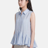 Blusa in 86 Lyocell 14 Poliestere Blu