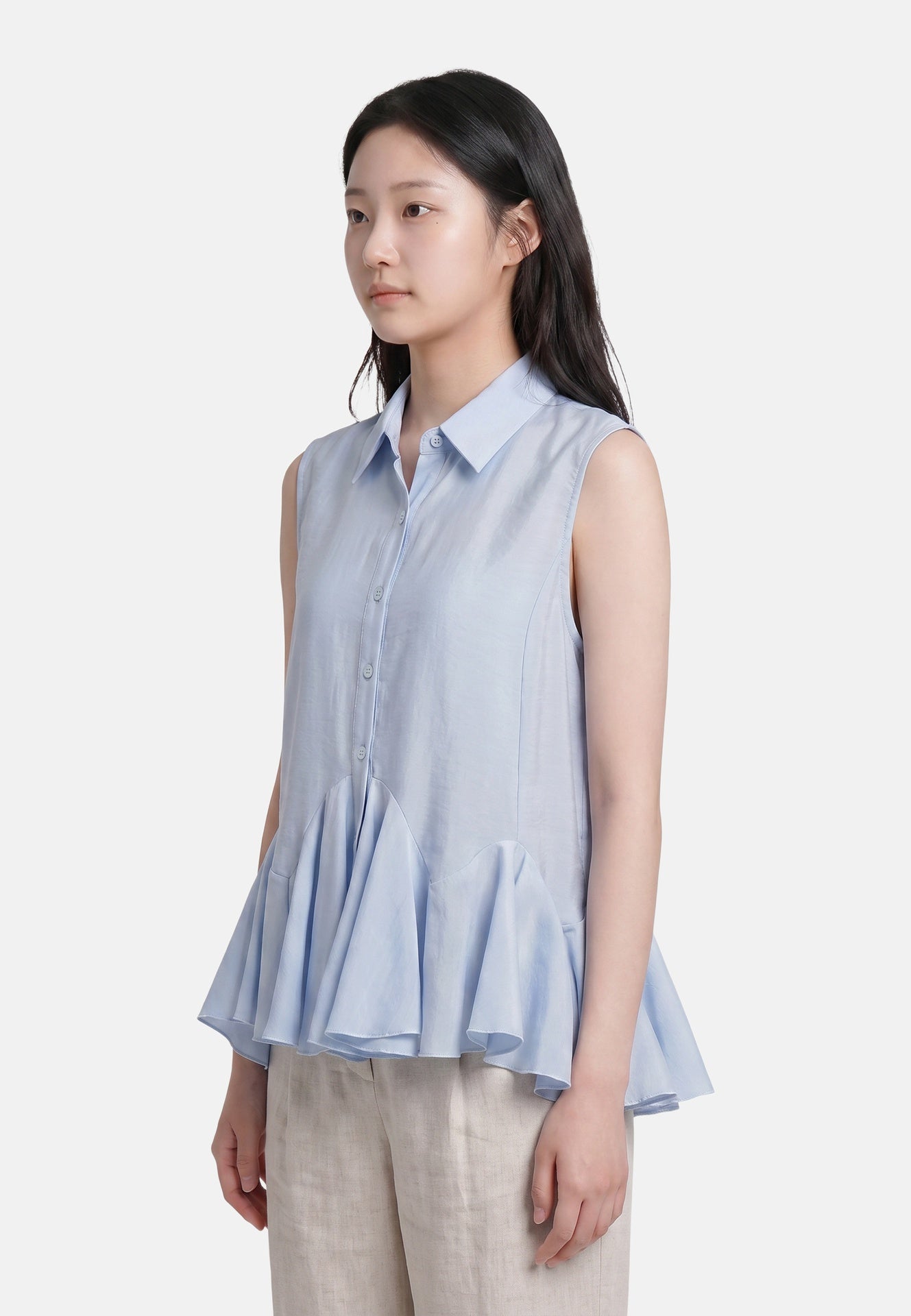 Blusa in 86 Lyocell 14 Poliestere Blu