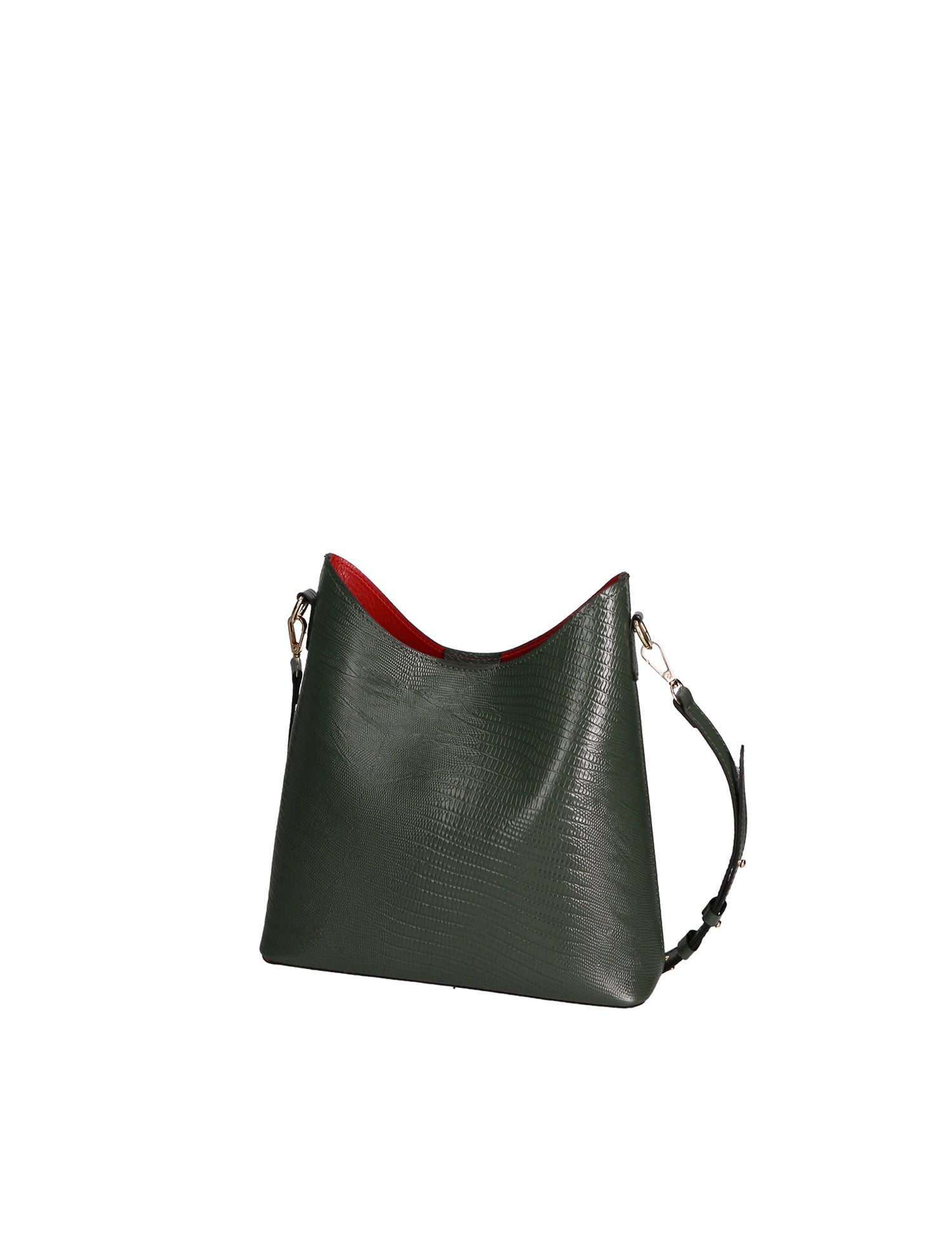 Carmine Borsa a spalla da donna Vera pelle 05442-LU14 VERDE SCURO DARK GREEN Gave Lux