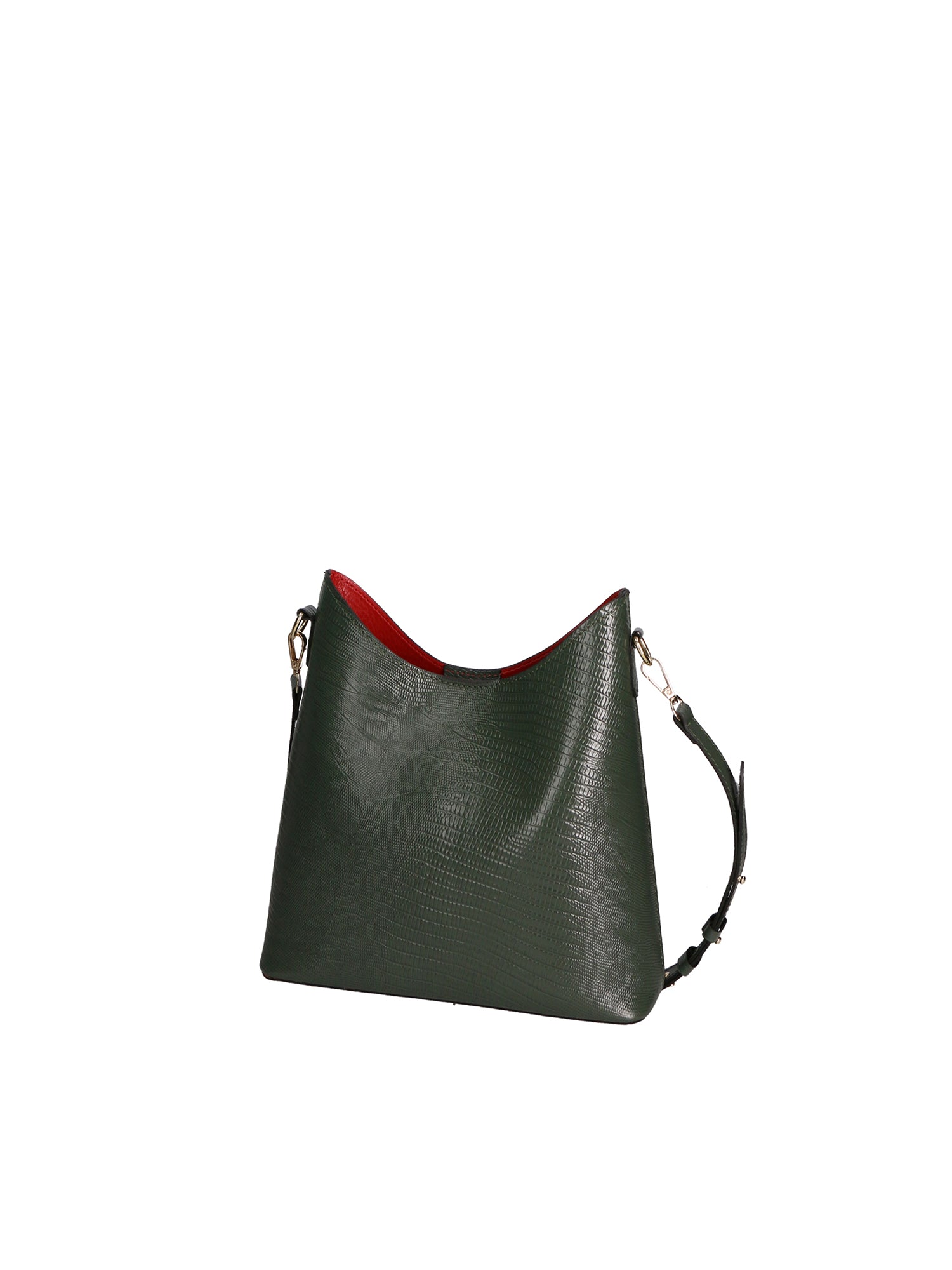 Carmine Borsa a spalla da donna Vera pelle 05442-LU14 VERDE SCURO DARK GREEN Gave Lux
