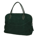 Borsa a mano da donna 100% pelle scamosciata MYB-6014-FW-06058 VERDE My Best Bag
