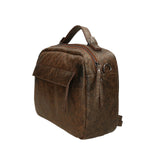 Vera Pelle 6542-CUOIO COGNAC Borsa a mano unisex Modello Avelon Gave Lux