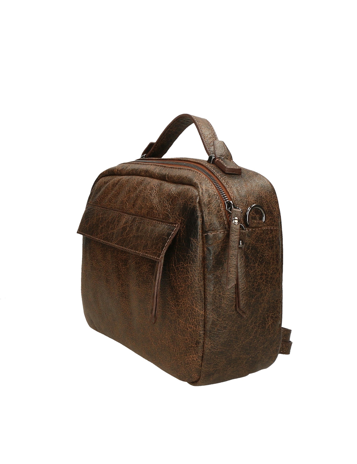 Vera Pelle 6542-CUOIO COGNAC Borsa a mano unisex Modello Avelon Gave Lux