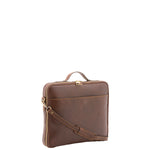 Borsa a mano unisex in vera pelle Made in Italy 4542-TESTA DI MORO Alessia Firenze