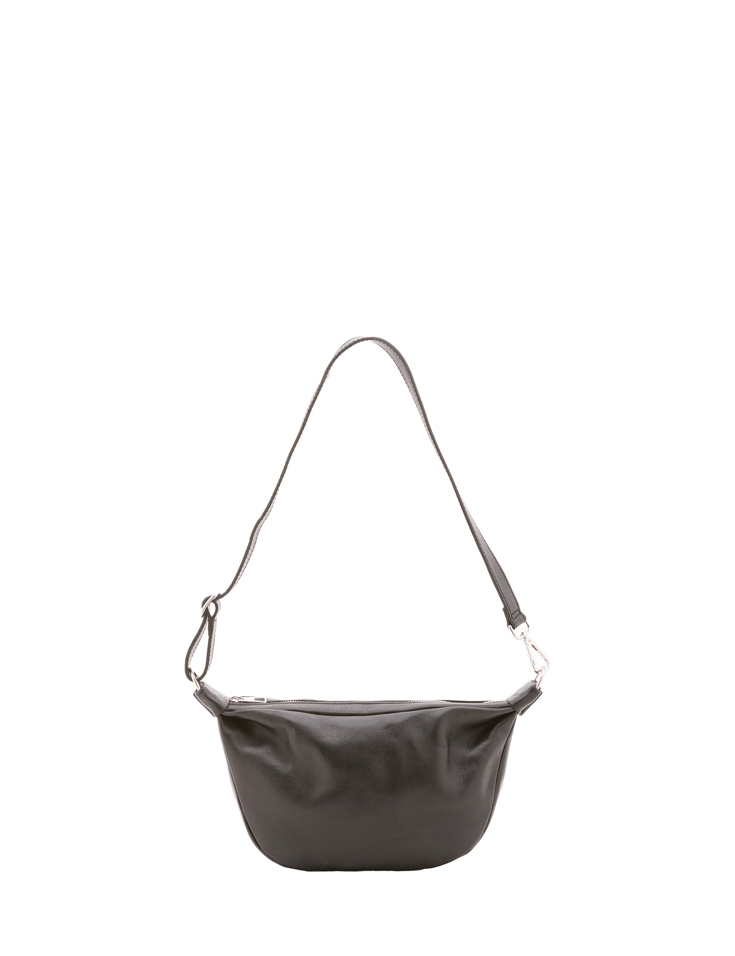 Borsa a spalla unisex in vera pelle 100% cotone 4603-NERO Alessia Firenze