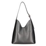 Lucetta Borsa a spalla da donna Vera pelle 04513-D28 NERO BLACK Gave Lux