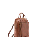 Zaino unisex in vera pelle Made in Italy 100% cotone 4592-MARRONE Alessia Firenze