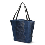 Domitilla Borsa a spalla da donna Pelle stampata lizard 80024-BLU Gave Lux