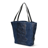 Domitilla Borsa a spalla da donna Pelle stampata lizard 80024-BLU Gave Lux