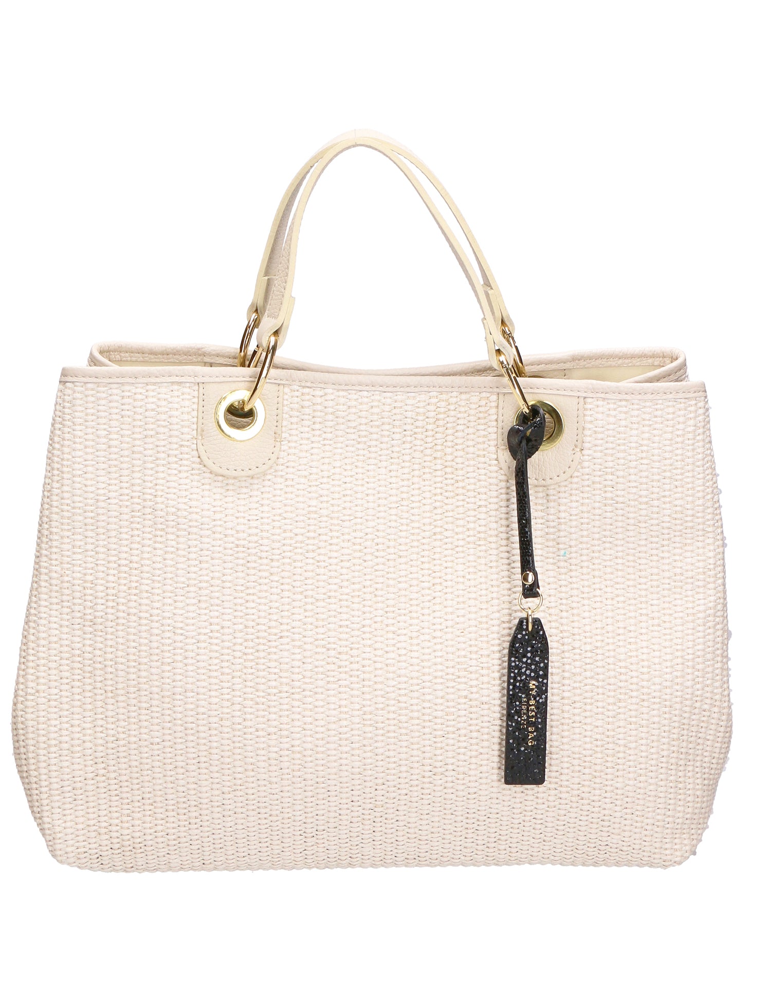 Borsa a mano da donna Paglia & Pelle MYB-05168-SS-148+D37 LATTE My Best Bag