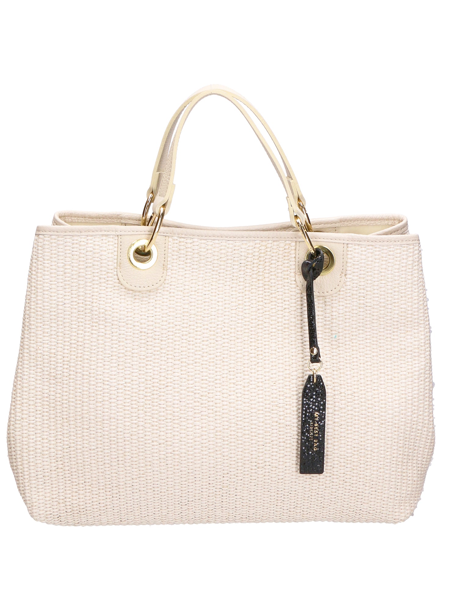 Borsa a mano da donna Paglia & Pelle MYB-05168-SS-148+D37 LATTE My Best Bag