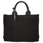 Borsa a mano da donna Misto pelle e tessuto MYB-05117-SS-12+S28 NERO My Best Bag