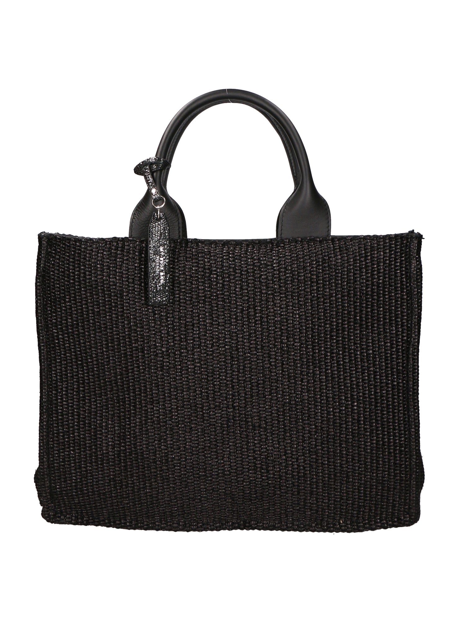 Borsa a mano da donna Misto pelle e tessuto MYB-05117-SS-12+S28 NERO My Best Bag