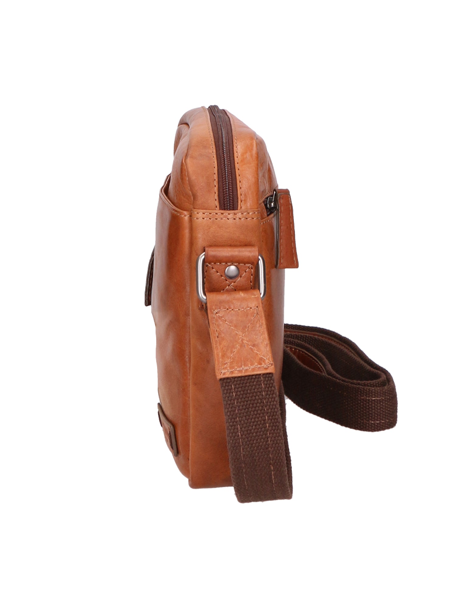 Borsa a tracolla unisex vera pelle Made in Italy SN5862847-TAN Santini Firenze