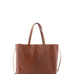 Borsa a mano unisex vera pelle Made in Italy 4611-MARRONE Alessia Firenze