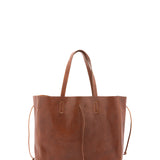 Borsa a mano unisex vera pelle Made in Italy 4611-MARRONE Alessia Firenze