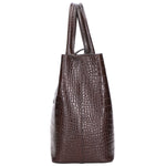 Letizia Borsa a mano da donna Pelle stampata croco 06542-T.MORO Gave Lux