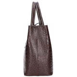 Letizia Borsa a mano da donna Pelle stampata croco 06542-T.MORO Gave Lux