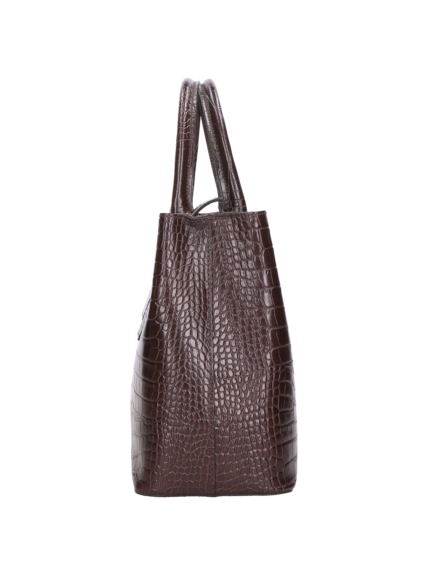 Letizia Borsa a mano da donna Pelle stampata croco 06542-T.MORO Gave Lux