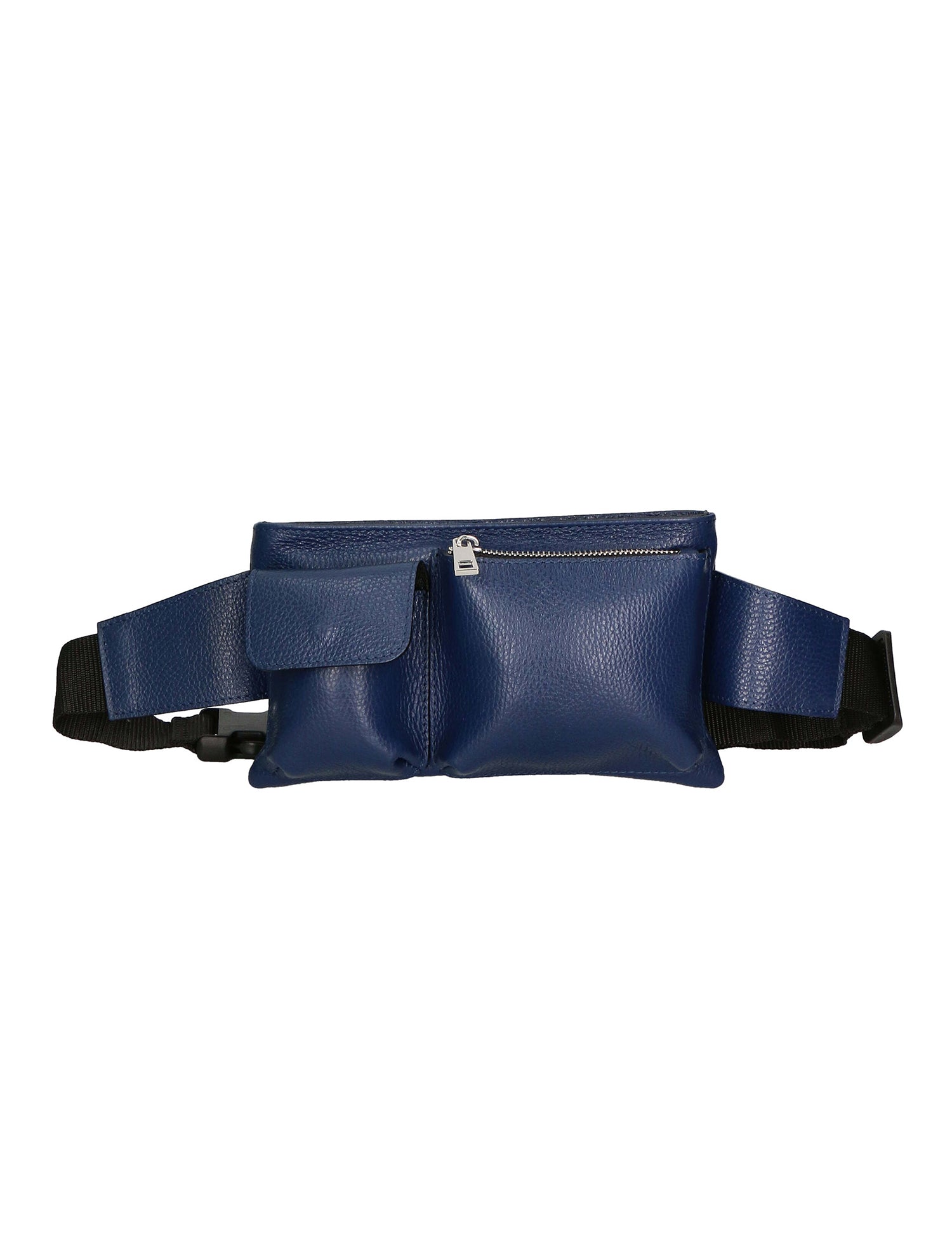Aisha 04733-D24 BLU BLUE Marsupio da donna in vera pelle + canvas Gave Lux