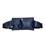 Aisha 04733-D24 BLU BLUE Marsupio da donna in vera pelle + canvas Gave Lux