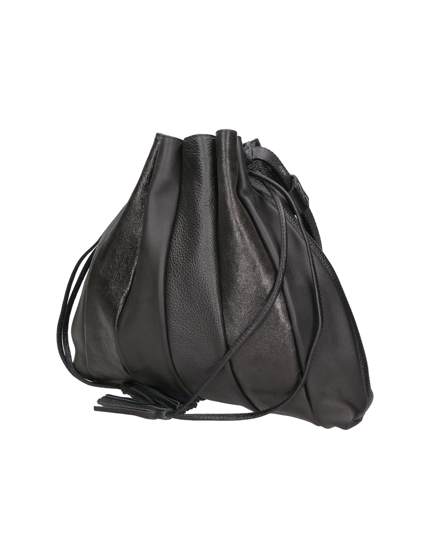 Nunzia Borsa a spalla da donna Vera pelle 576042-NERO BLACK Gave Lux