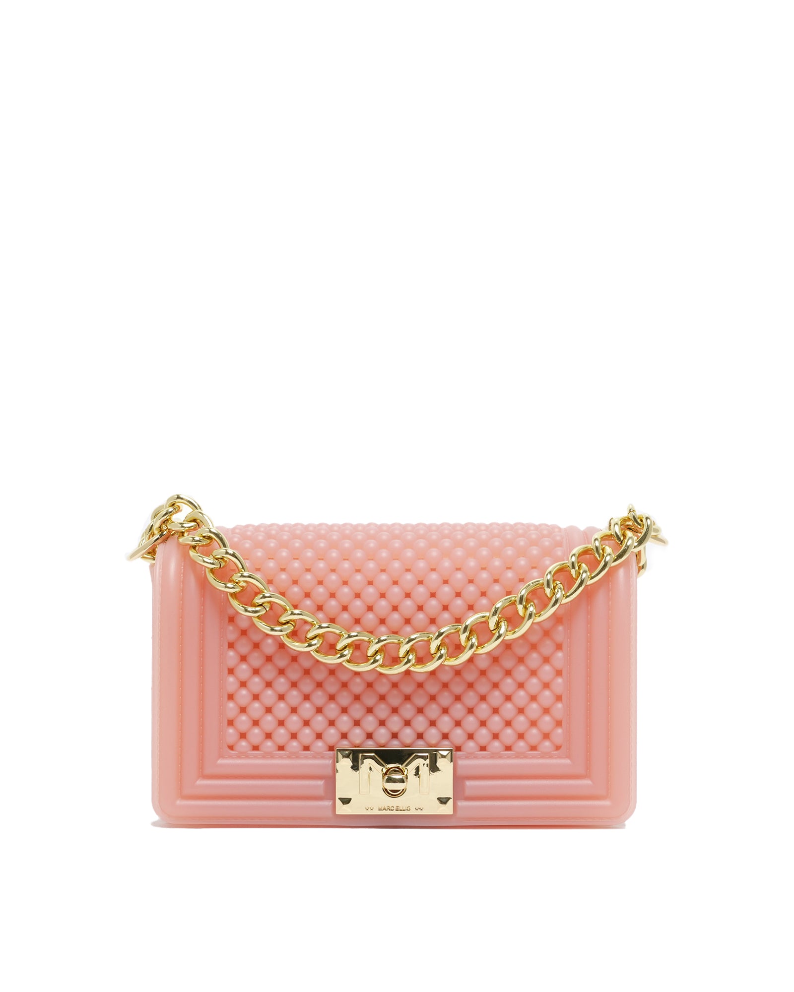 Borsa a mano da donna 100% Pvc FLAT S BALL-MAUVE + LIGHT GOLD Marc Ellis