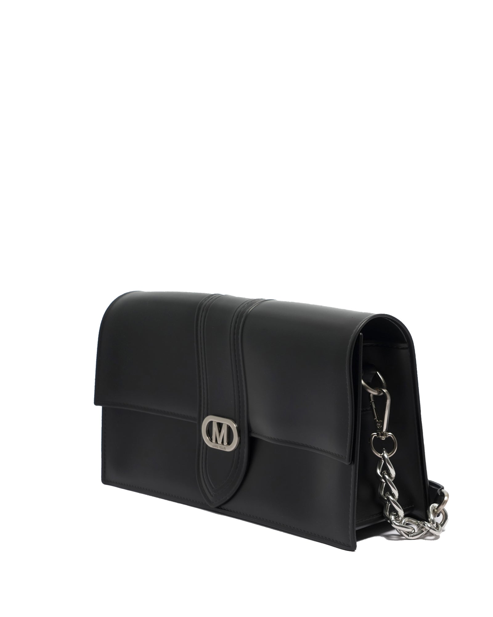 Borsa a mano da donna 100% Pvc FLAT ROOD M-BLACK + OFF SILVER Marc Ellis