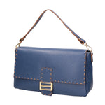 Walda Borsa a spalla da donna Vera pelle 06868-D24 BLU Gave Lux