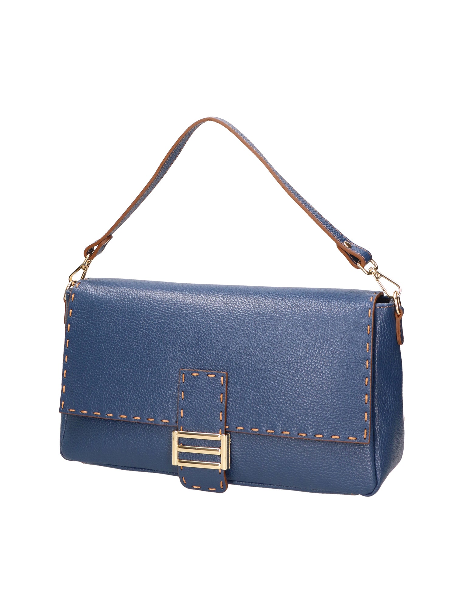 Walda Borsa a spalla da donna Vera pelle 06868-D24 BLU Gave Lux