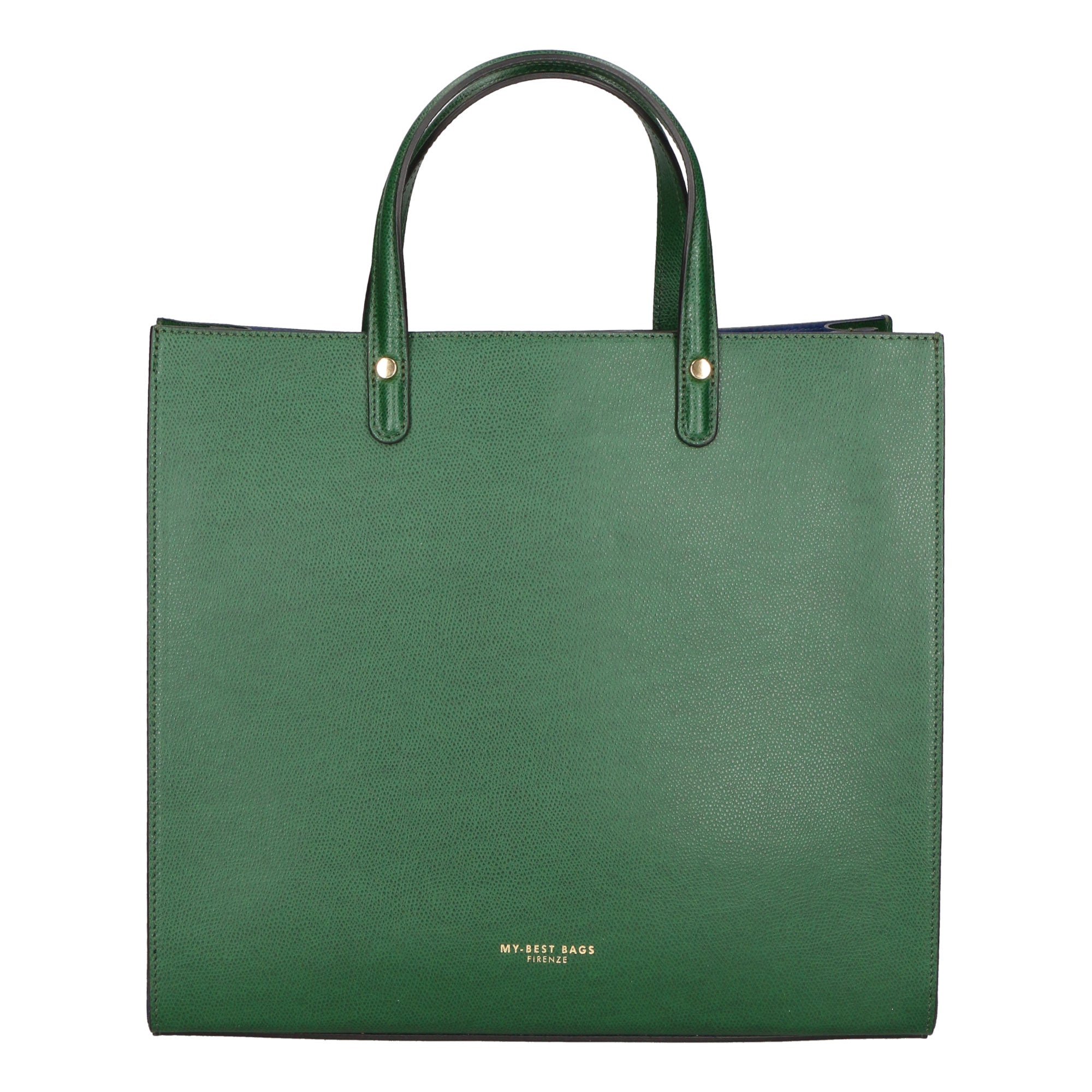 Borsa a mano da donna 100% pelle artigianale MYB-6015-FW-P 622 VERDE GREEN My Best Bag