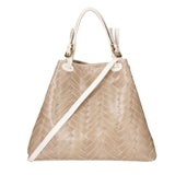 Crystalline Chic Borsa a spalla da donna Vera pelle 03631-004 TAUPE Chiara Ferretti