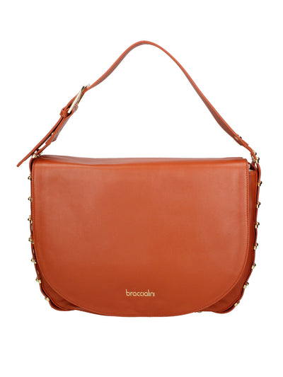 Eridana Ultra Borsa a spalla da donna 100% pelle B17222-MARRONE
