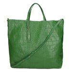 Borsa a mano da donna Vera pelle stampata coccodrillo MYB-7043-SS-S47 VERDE MELA My Best Bag