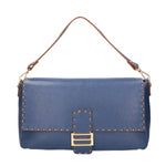 Walda Borsa a spalla da donna Vera pelle 06868-D24 BLU Gave Lux