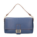 Walda Borsa a spalla da donna Vera pelle 06868-D24 BLU Gave Lux